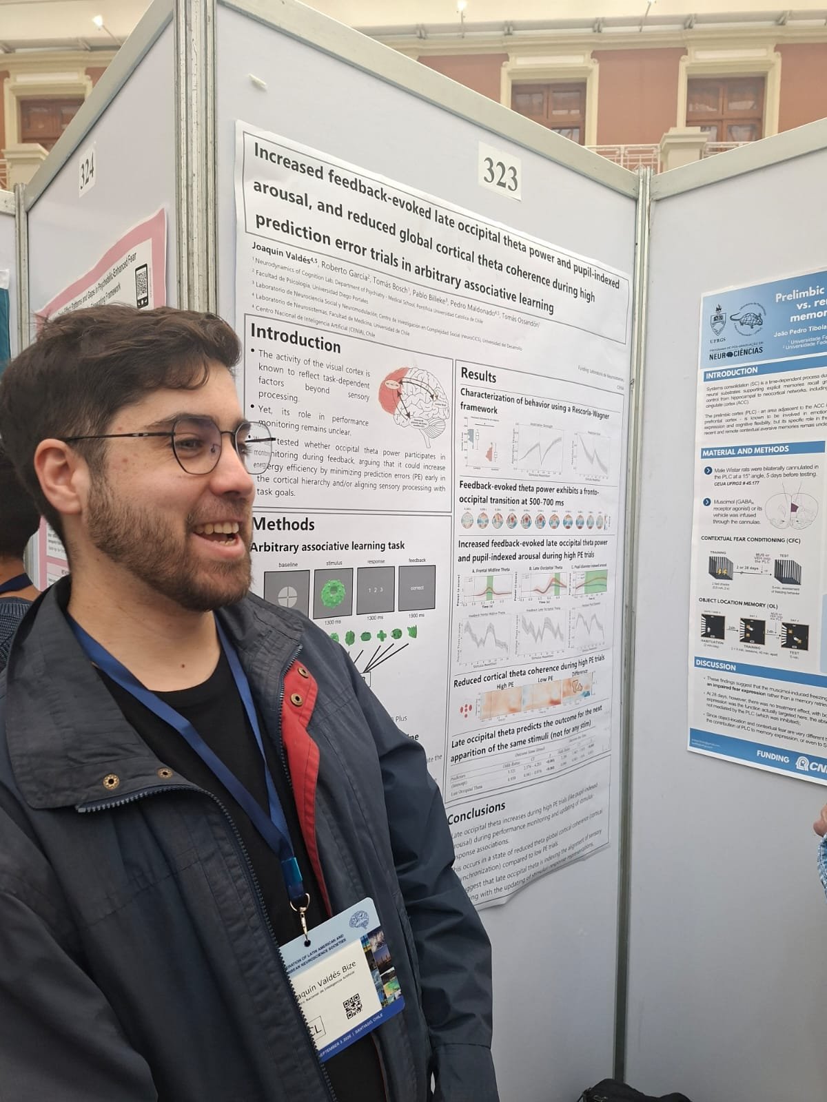 Presentación del póster 323 sobre theta occipital y error de predicción
